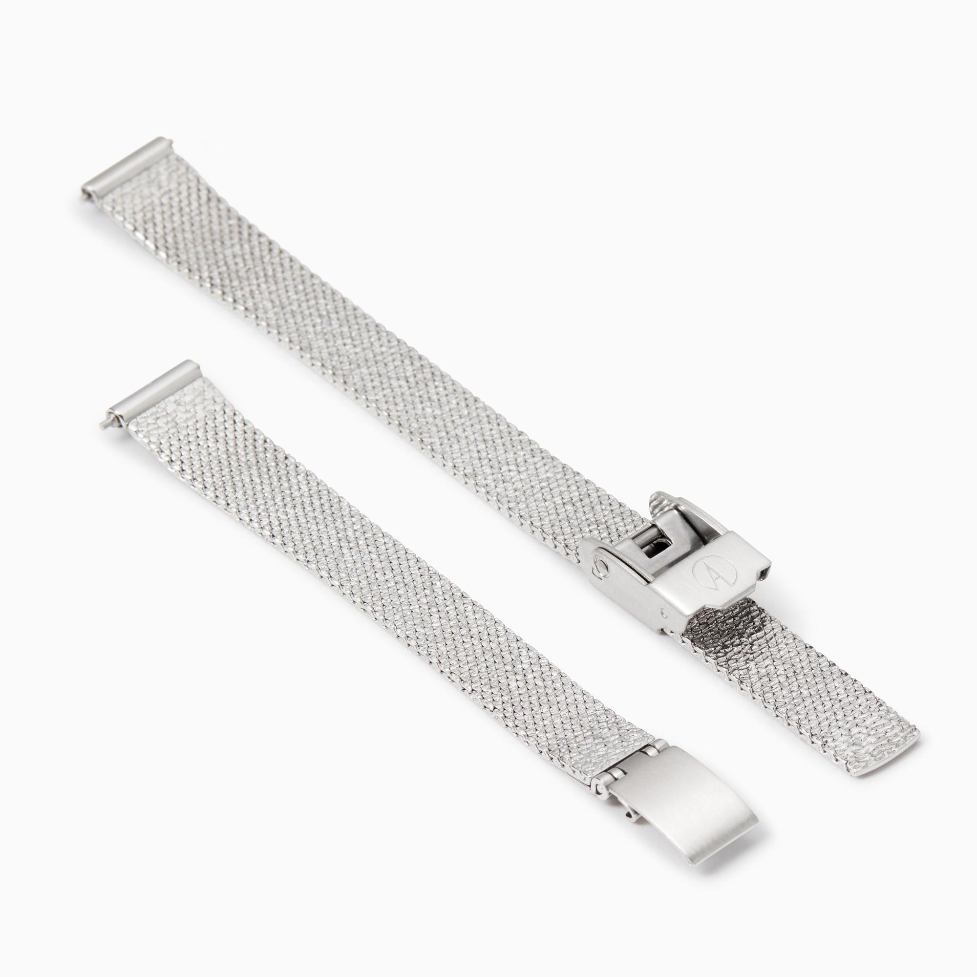 Accurist Jewellery Ladies Silver Stainless Steel 10mm Milanese Bracelet